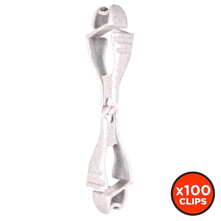 Ergodyne Swivel Glove Clip Holder with Dual Clips 3420, 100 Pairs, Granite, 100PK 19315-BULK